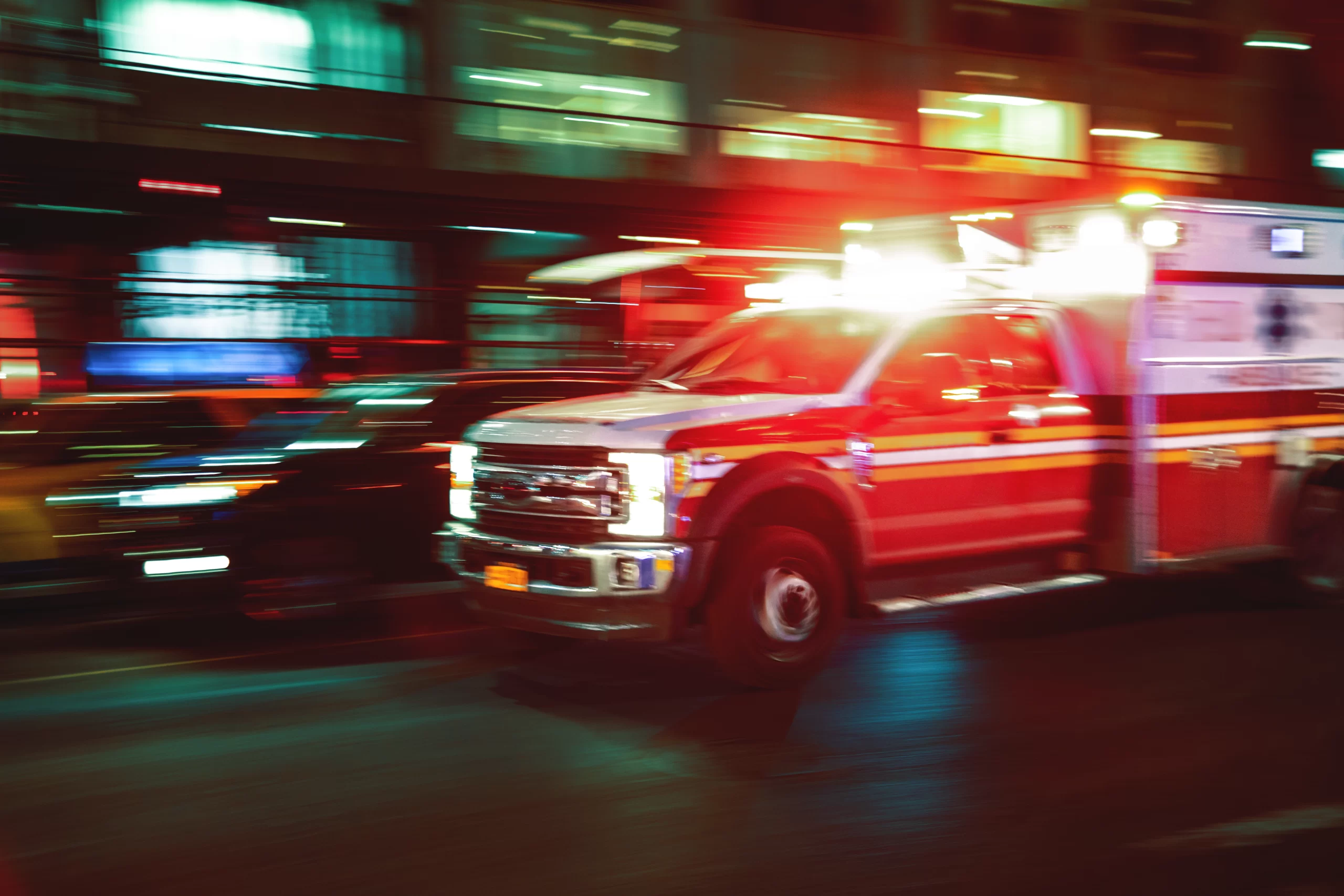 Struck by a vehicle on a New York sidewalk